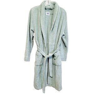 My Pillow Women's S Supima Cotton Pale Green Wrap Robe Belted